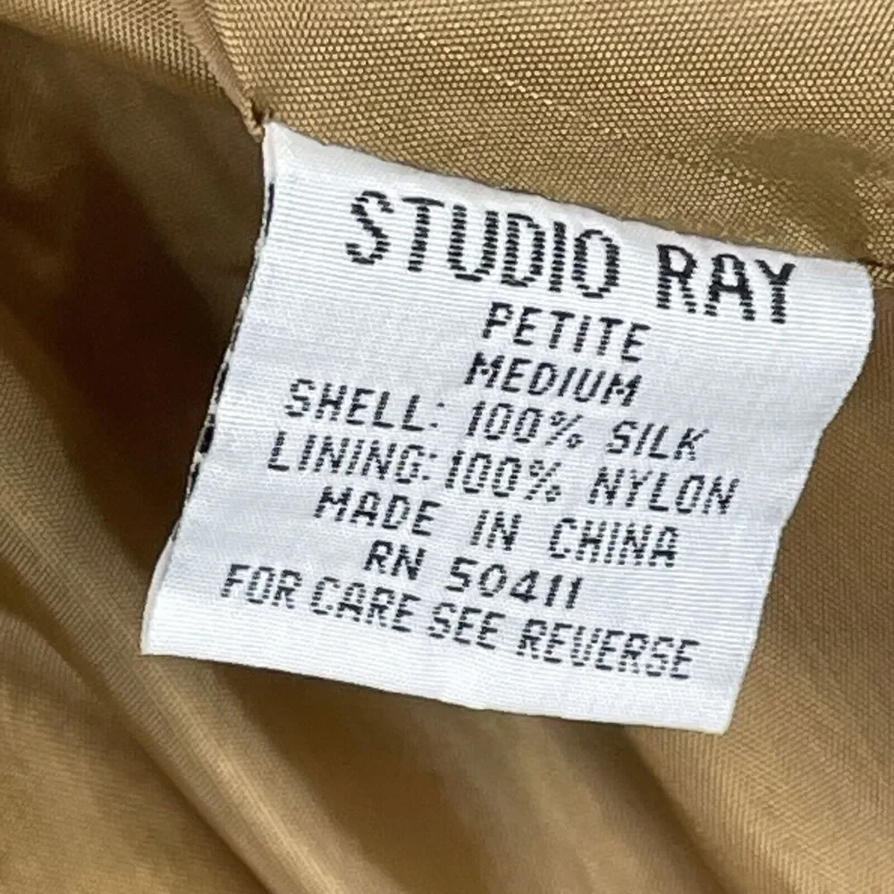 Vintage Studio Ray Track Jacket Womens Petite Med Silk Lined Switzerland Art - Picture 4 of 15